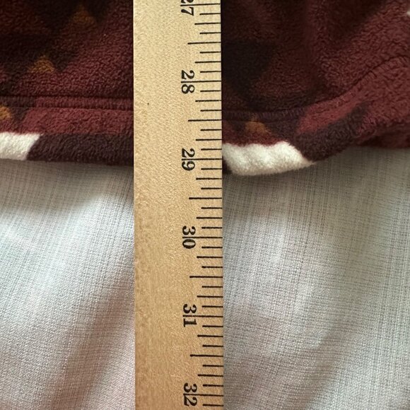 Sonoma Goods For Life Mens XXL Fleece Jacket Aztec Pattern Burgundy Western - Picture 9 of 9